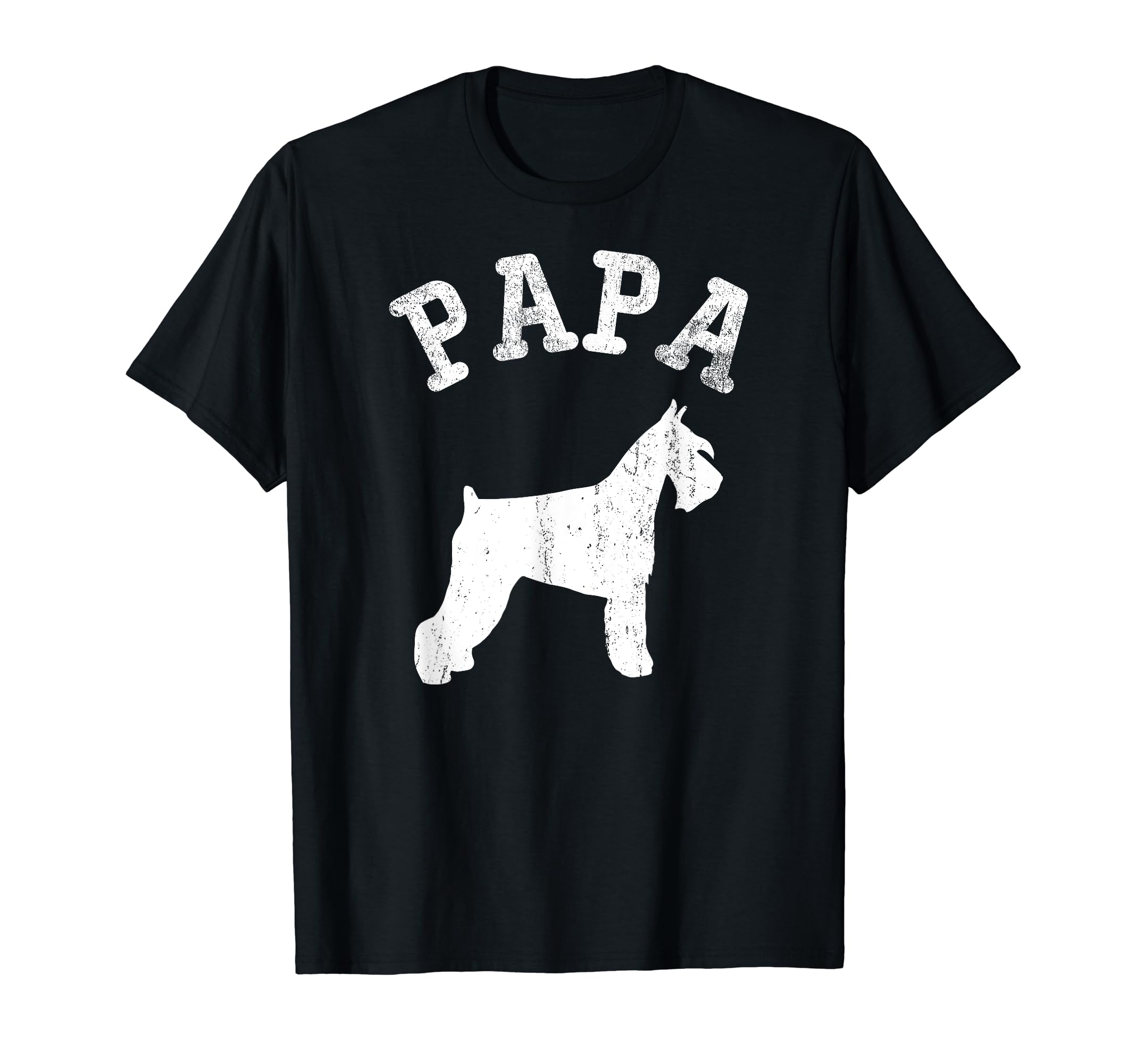 Amazon.com: Papa MINI-SCHNAUZER 趣味T 恤,送給爸爸的禮物